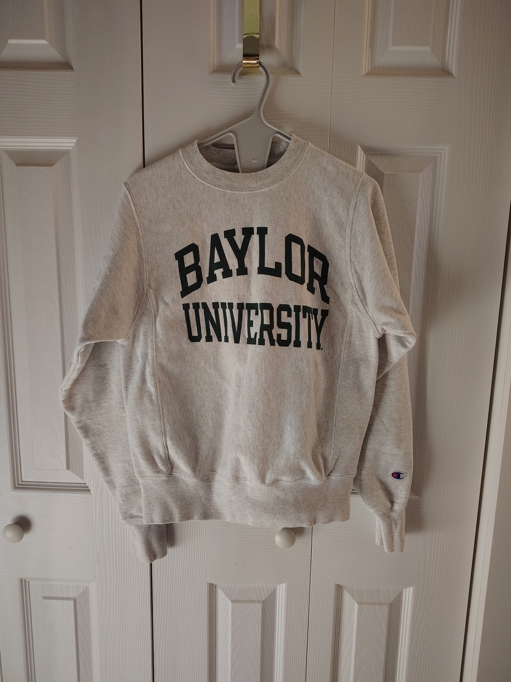 Champion Baylor University Light Gray Crewneck Sweatshirt